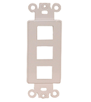 Philmore 72-5053, White Designer Decora Style 3 Port Keystone Insert