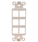 Philmore 72-5056, White Designer Decora Style 6 Port Keystone Insert