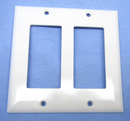 75-2000, Philmore Dual Gang White Designer Plate for Decora Style Inserts