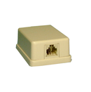 Philmore 75-266 4 Conductor RJ11 Female, Ivory Mini Surface Mount Modular Jack
