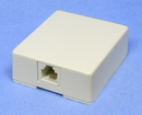 Philmore 75-3040 4 Cond. RJ11, Single Female, ALMOND Wall Mount Telephone Jack