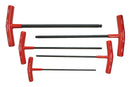 75148, Bondhus 5 Piece Metric ProHold T-Handle Hex Balldriver Set (4.0 to 10mm)