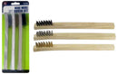 763WB, Sona 3 Piece 8" Wire Brush Set, 1 Each with Stainless Steel, Brass & Nylon Bristles