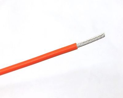 10' 14AWG ORANGE Hi Temp PTFE Insulated Silver Plated 600 Volt Hook-Up Wire - MarVac Electronics