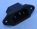 8529, Philmore Male 3 Pin Panel Mount IEC 320 AC Connector ~ 15A @ 250V AC