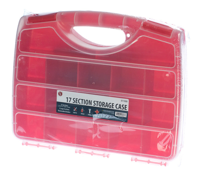 17 Section Plastic Storage Box (12-1/2" x 10" x 2-3/8")