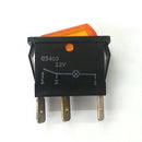 Arcolectric C5403ATBA7 SPST ON-OFF 12V Amber Lighted Rocker Switch 16A 250V AC - MarVac Electronics