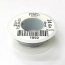 T24-08-25, 25FT 24AWG GREY Hi Temp PTFE Insulated Silver Plated 600 Volt Wire