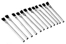 12 Piece Acid Brush Set, 7/16" Wide Horse Hair Bristles ~ 5" Length