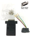 AD-15FT4-BK2, DB15 Female to RJ11 4C Jack Adapter with 2 Piece BLACK Hood