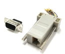 AD-9MT10-G1 DB9 Male to 10 Conductor Modular Adapter, Gray 1 Piece Housing