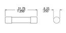 5 Pack of Buss AGC-1-1/4, 1.25A 250V Fast Acting (Fast Blow) Glass Body Fuses