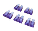 ATC3-5, Bussmann 3A 32V ATC Type Automotive Blade Fuses Lot of 5 ~ Violet