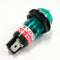 Sato Parts # BN-23-2-G, 17mm Round Green Jewel Lens Neon Indicator Light, 200V ~ 250V