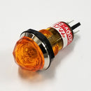 BN-23-2-OR, Sato 17mm Round Orange Jewel Lens Neon Indicator Light 200V ~ 250V