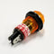 Sato Parts # BN-23-2-OR, 17mm Round Orange Jewel Lens Neon Indicator Light, 200V ~ 250V
