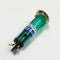 Sato Parts # BN-5665-1-G, 12mm Round Green Domed Neon Indicator Light, 100V ~ 125V