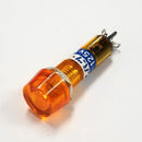 BN-5701-1-OR, Sato 12mm Round Orange Flat Top Neon Indicator Light 100V ~ 125V