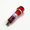 Sato Parts # BN-5701-1-R, 12mm Round Red Flat Top Neon Indicator Light, 100V ~ 125V