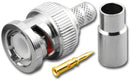 BNC-3024-1.1 BNC Male 3 Piece Crimp Connector With 1.1mm Pin for RG-59/U Plenum