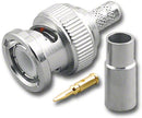 BNC-3025, BNC Male 3 Piece Crimp Connector for RG-58/U Plenum Cable