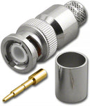 BNC-3029-L400, BNC Male 3 Piece Crimp Connector for LMR400 & Belden 9913 Cable