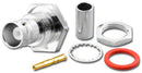 BNC-3105, BNC Female Multi Piece Crimp, Rear Mount Bulkhead Jack for RG-58/U