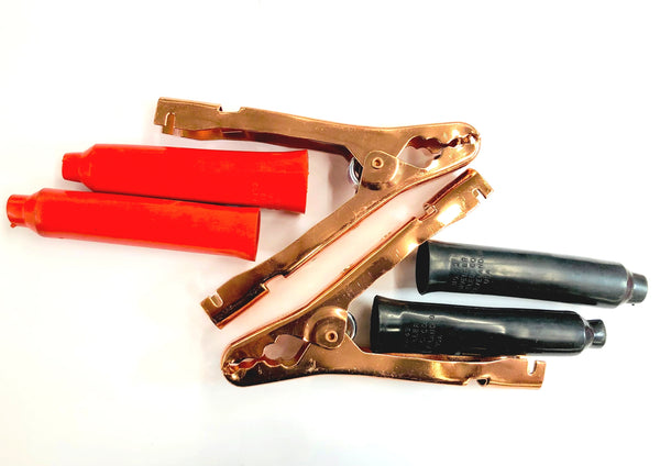 10031  Red & Black 200A Copper Plated Battery Clips