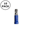 (2880) 0.180" Male Blue Vinyl Insulated Bullet Terminals 16-14AWG Wire 10 Pack