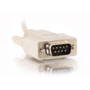 25219, C2G 1 Foot (0.3m) Beige DB9 Male to Male RS232 Serial Cable w/Thumbscrews