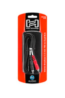 CMR-206, Hosa Stereo Adapter Breakout Cable, 3.5mm TRS to Dual RCA, 6FT
