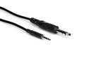 CMS-103, Hosa Stereo Interconnect, 3.5 mm TRS to 1/4 in TRS, 3 f\