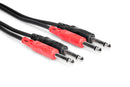 CPP-206, Hosa Stereo Interconnect, Dual 1/4 in TS to Same, 6 m