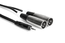 CYX-402M, Hosa Stereo Breakout, 3.5 mm TRS to Dual XLR3M, 2 Meters
