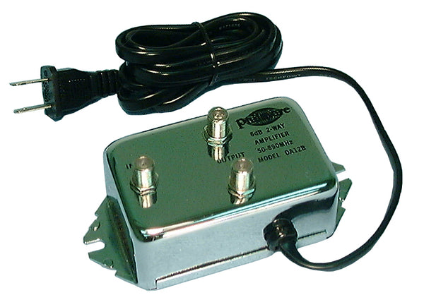 Philmore DA12B, 75 Ohm 6 dB 2-Way VCR/TV Signal Amplifier 50-900MHz