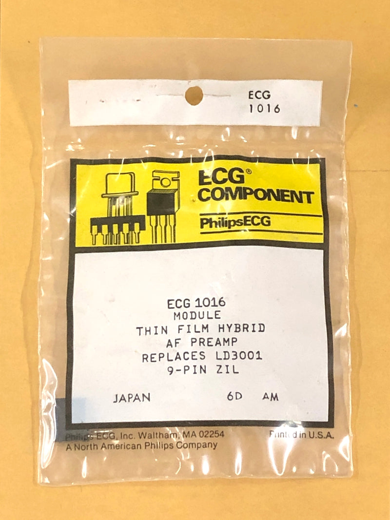 ECG1016, Small Signal Audio Amplifier for Tape Recorder ~ 9 Pin ZIL (NTE1016)