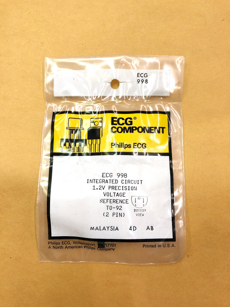 ECG998, Precision 1.22V Reference Diode ~ TO-92, 2 Pin (NTE998)