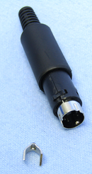 Philmore EMA4, 4 Pin Inline Male Mini DIN Connector ~ Solder Type