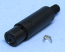 Philmore EML3, 3 Pin Inline Female Mini DIN Connector ~ Solder Type