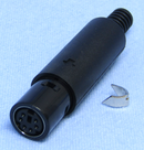 Philmore EML6, 6 Pin Inline Female Mini DIN Connector ~ Solder Type