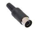 ETA2, Philmore 5 Pin 180° Inline Male DIN Connector ~ Solder Type