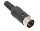 ETA3, Philmore 5 Pin 240° Inline Male DIN Connector ~ Solder Type