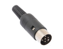 ETA4, Philmore 5 Pin 360° Inline Male DIN Connector ~ Solder Type