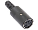 ETL5, Philmore 4 Pin 216° Inline Female DIN Connector ~ Solder Type