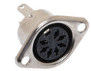 ETS10, Philmore 7 Pin 270° Panel Mount Female DIN Connector ~ Solder Type