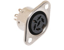 ETS3, Philmore 5 Pin 240° Panel Mount Female DIN Connector ~ Solder Type