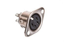 ETS5, Philmore 4 Pin 216° Panel Mount Female DIN Connector ~ Solder Type