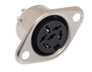 ETS9, Philmore 6 Pin 240° Panel Mount Female DIN Connector ~ Solder Type