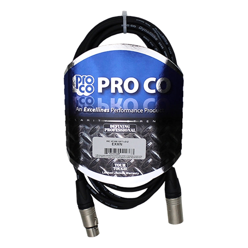 ProCo EXMN-15, 15 Foot Excellines XLR Male to XLR Female Microphone Cable 15FT