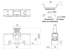 Sato Parts F-700-AL 3AG Fuse Holder, Din Rail or Surface Mount w/Indicator Lamp